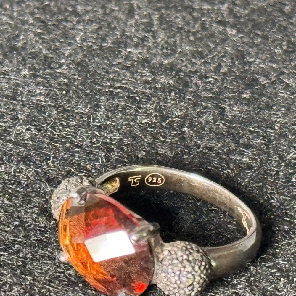 Thomas Sabo Brown and Silver Gemstone Ring - Picture 3 of 8